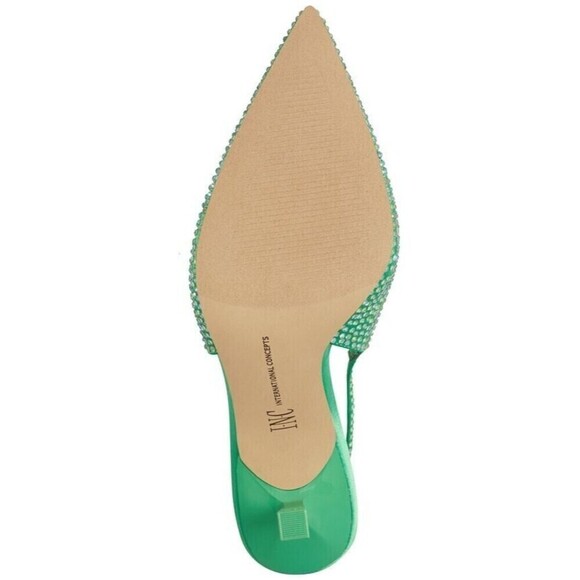 I.N.C. International Concepts Womens Sandaze Ankle-Tie Pointed Green Pumps 6M - Picture 4 of 5
